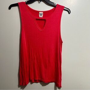 Pink Cut Out Sleeveless Tank Top (990)